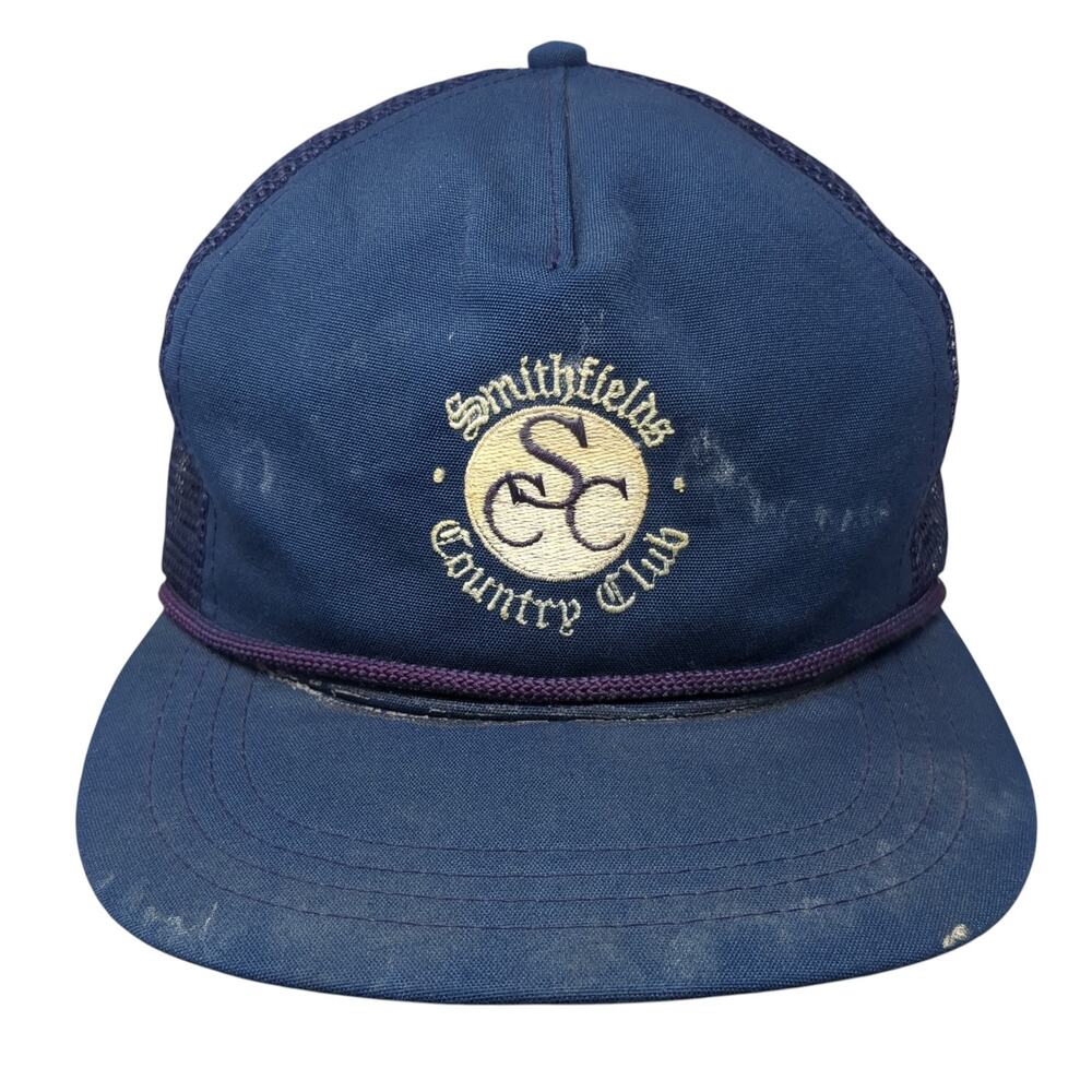 Smithfields Country Club Slideback Trucker Hat Blue OS Rope Cali-Fame Vintage